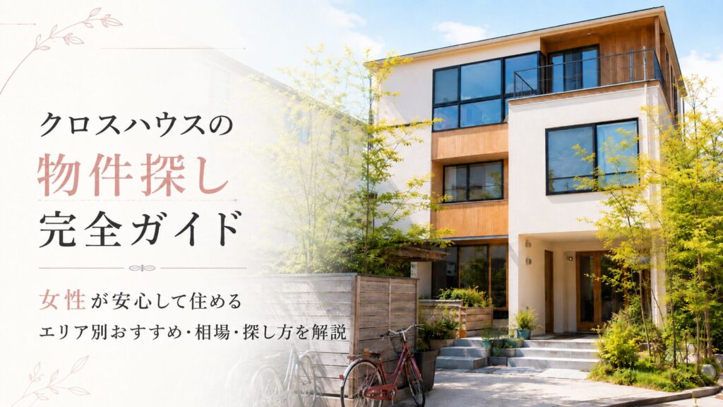 クロスハウスの物件探し完全ガイド｜女性が安心して住めるエリア別おすすめ・相場・探し方を解説